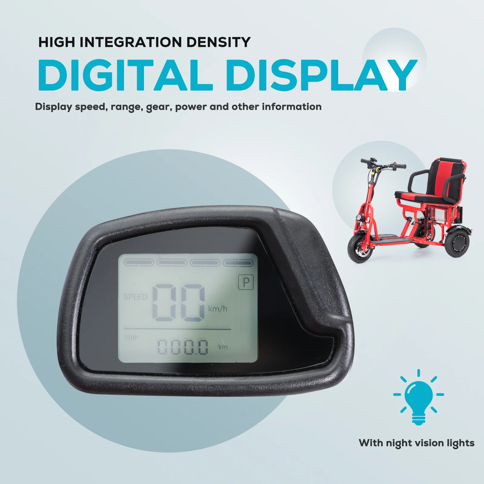 COUGAR (Red) Ultra Lightweight Folding Scooter For Adults 3 Wheeler - Portable - Image 8