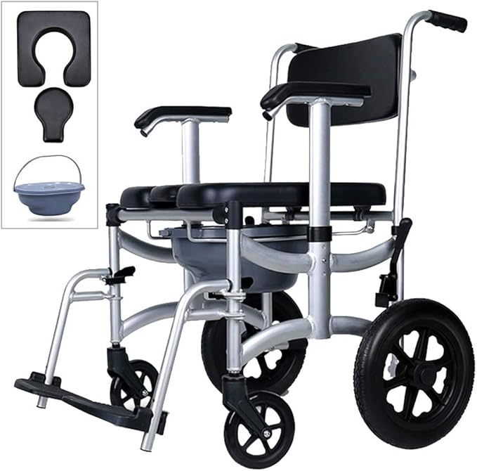 Mobile Shower Chair, 4-in-1 Toilet