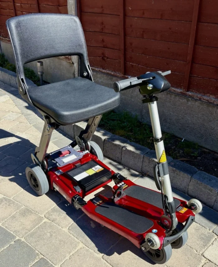 Red Luggie Folding Mobility Boot Scooter