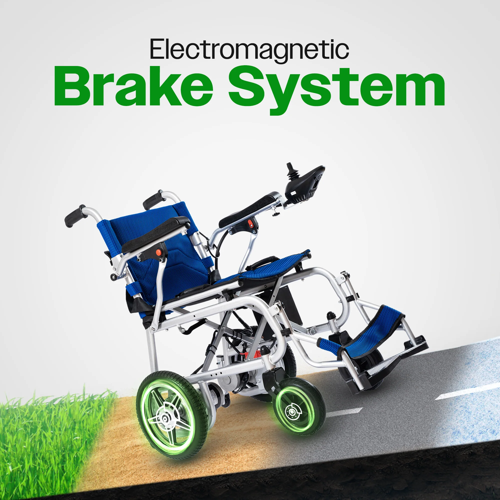 ARTEMIS PRO (Blue) – Lightweight Foldable Electric Wheelchair - Image 4