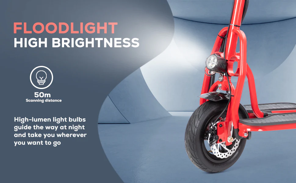 COUGAR (Red) – Ultra Lightweight 3-Wheel Folding Scooter for Adults - Image 4