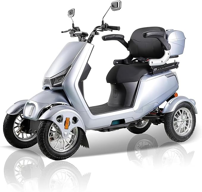 1000W 15 MPH Heavy Duty 4 Wheel Mobility Scooter 500lbs Loadweight, 3 Speed Control Mobility Scooters